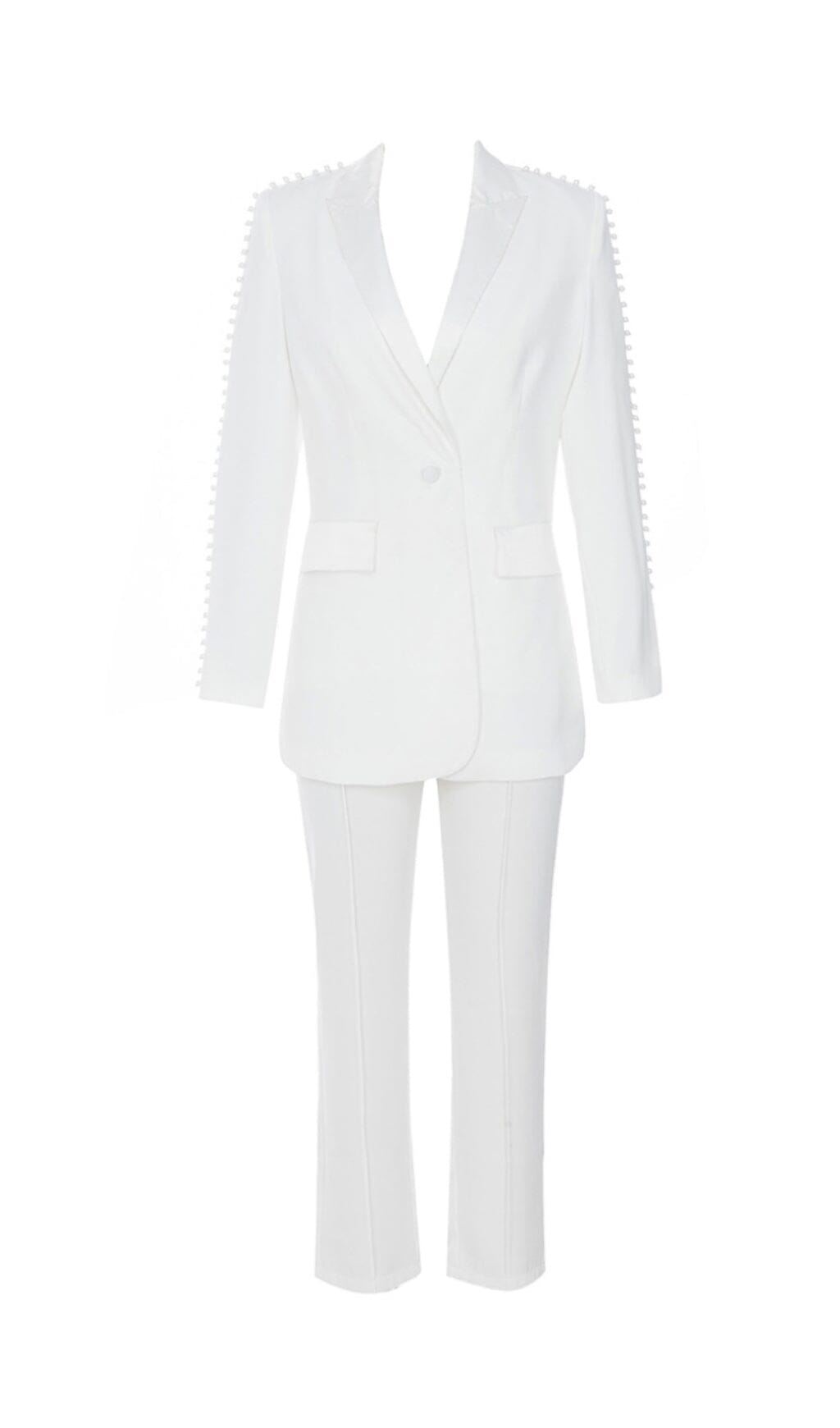 2 Piece Set Women Suit Blazer Pants, Suit Women Pearl