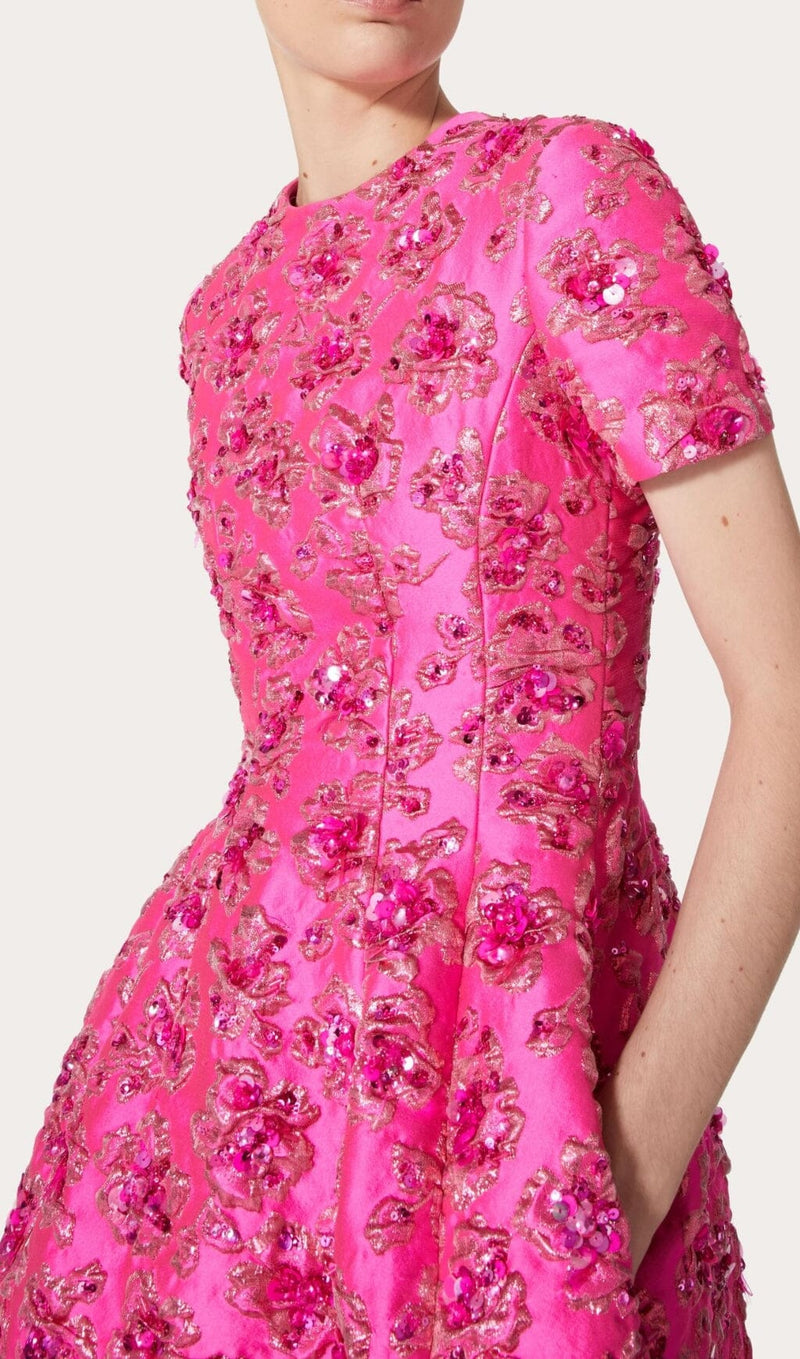 JACQUARD FLORAL MINI DRESS Dresses styleofcb 