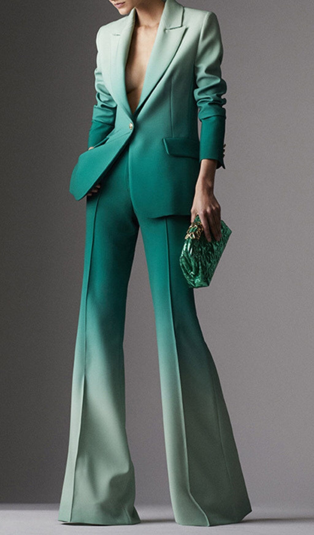 FLARE TROUSERS JACKET SUIT IN OMBRE GREEN-UP BACKLESS MIDI DRESS IN BLUE-  SIS LABEL NEW STYLE DRESS FREE SHIPPING DRESS NEW LOOK DRESSES SALE –  styleofcb