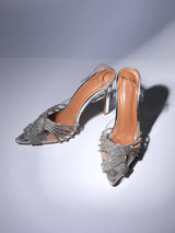 CRYSTAL EMBELLISHED SANDALS IN SILVER Shoes styleofcb 
