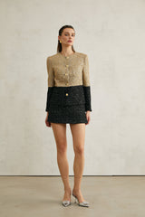 Gabbi sequinned tweed jacket & skirt matching set