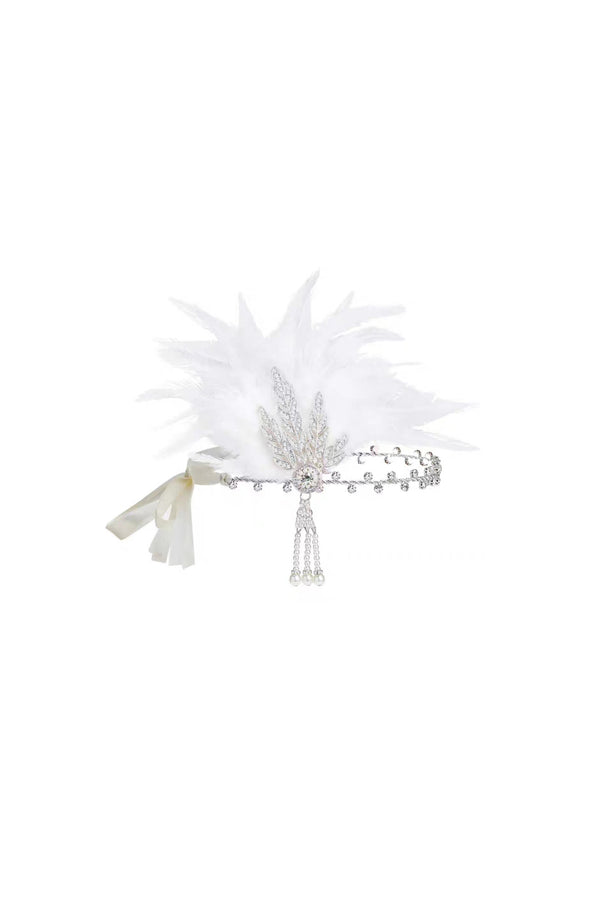 Selien White Feather Headdress