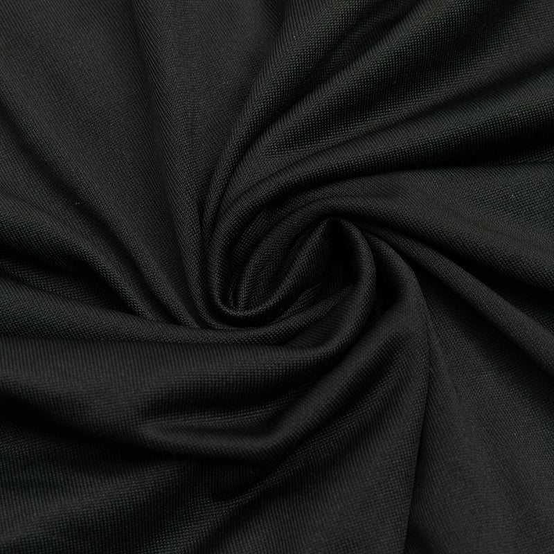 BLACK CUT OUT DRAPED SIDE BODYCON DRESS