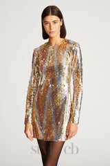 Chevron sequin mini dress