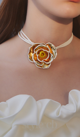 flower rose necklace