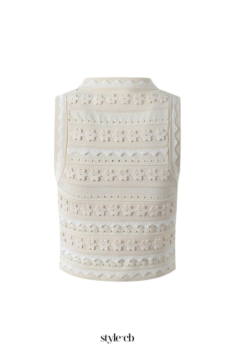 Crochet Top in ecru