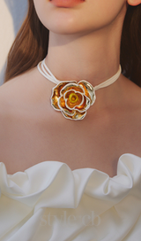 flower rose necklace