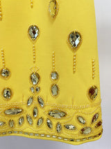 Crystal-Embellished Suit Set In Yellow