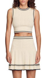 POISSON CROPPED SLEEVELESS SWEATER