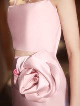 Marisol flower embellished Gown in pink