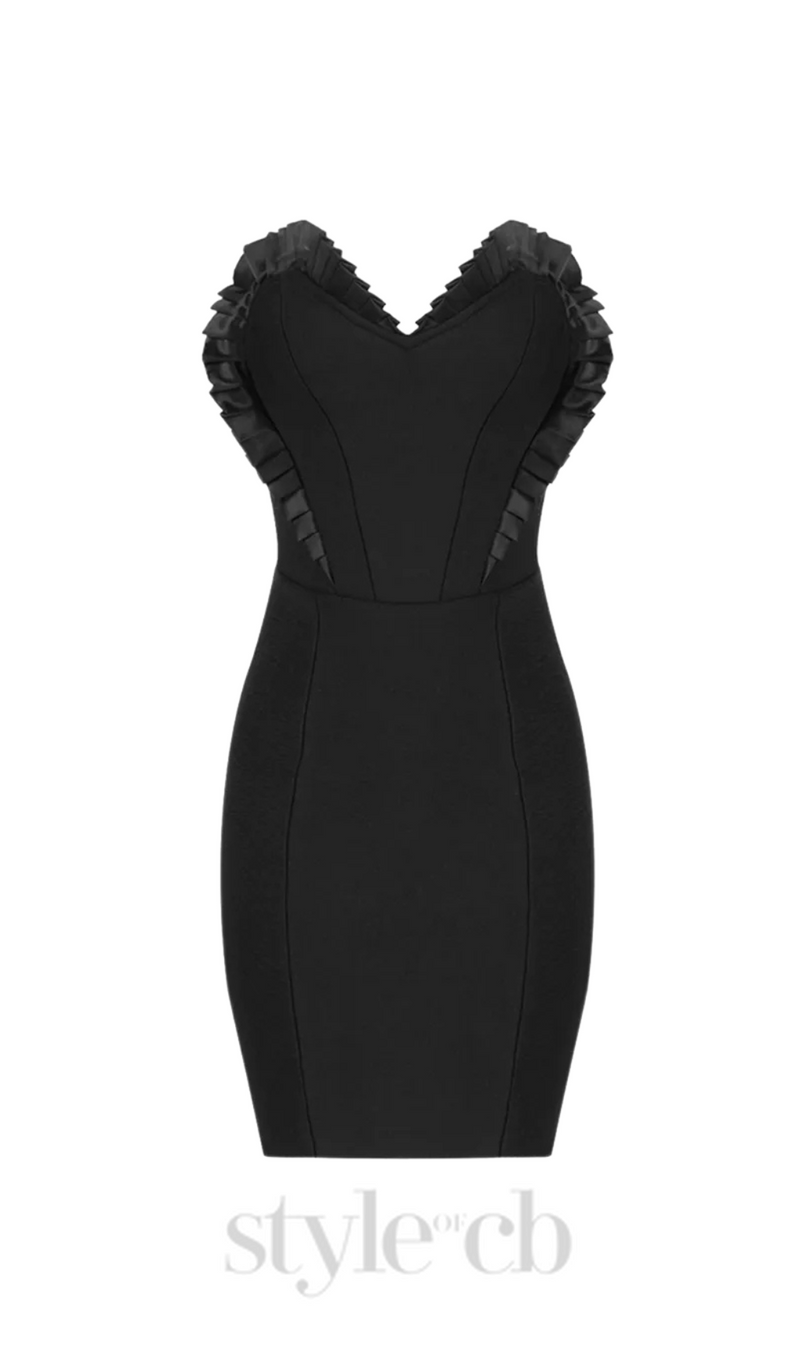 black Sleeveless Cut Out Bandage Bodycon Mini Dress