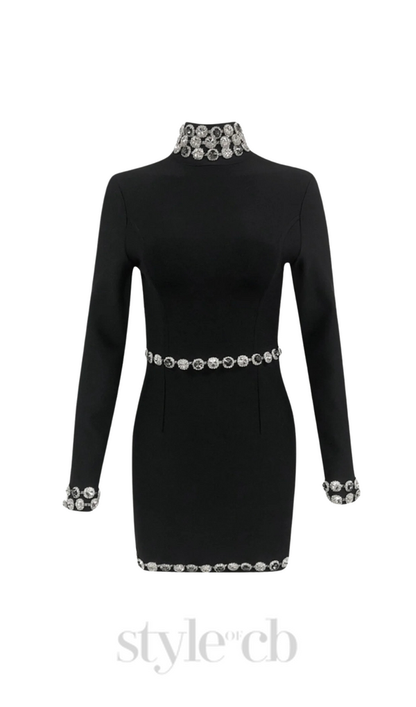 Einar Diamante Embellished Bandage Mini Dress