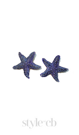 starfish diamond earrings