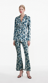 Morgane floral-print jacket & trousers matching set