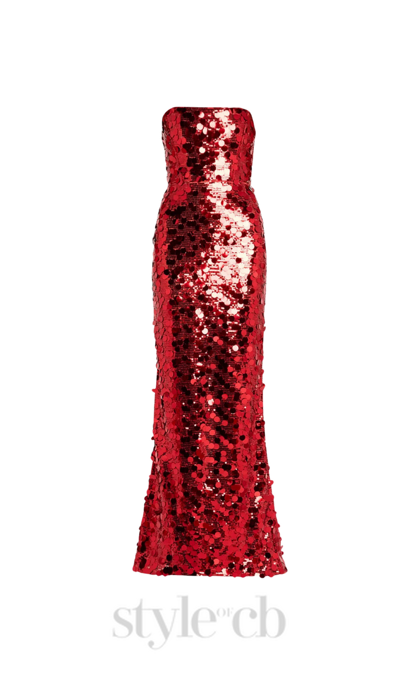 Shiva Strapless Sequin Maxi Dress