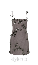 Aldis Butterfly Spaghetti Mini Dress