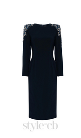 HARRIET MARTINI DROP CRYSTAL-EMBELLISHED MIDI DRESS