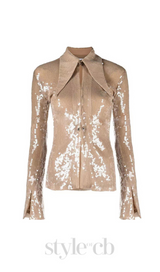 BEATRICE SEQUIN SHIRT IN BEIGE