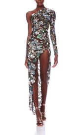 ONE SHOULDER SEQUIN MAXI DRESS