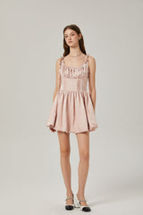 Axelle pleated crystal embellished mini dress