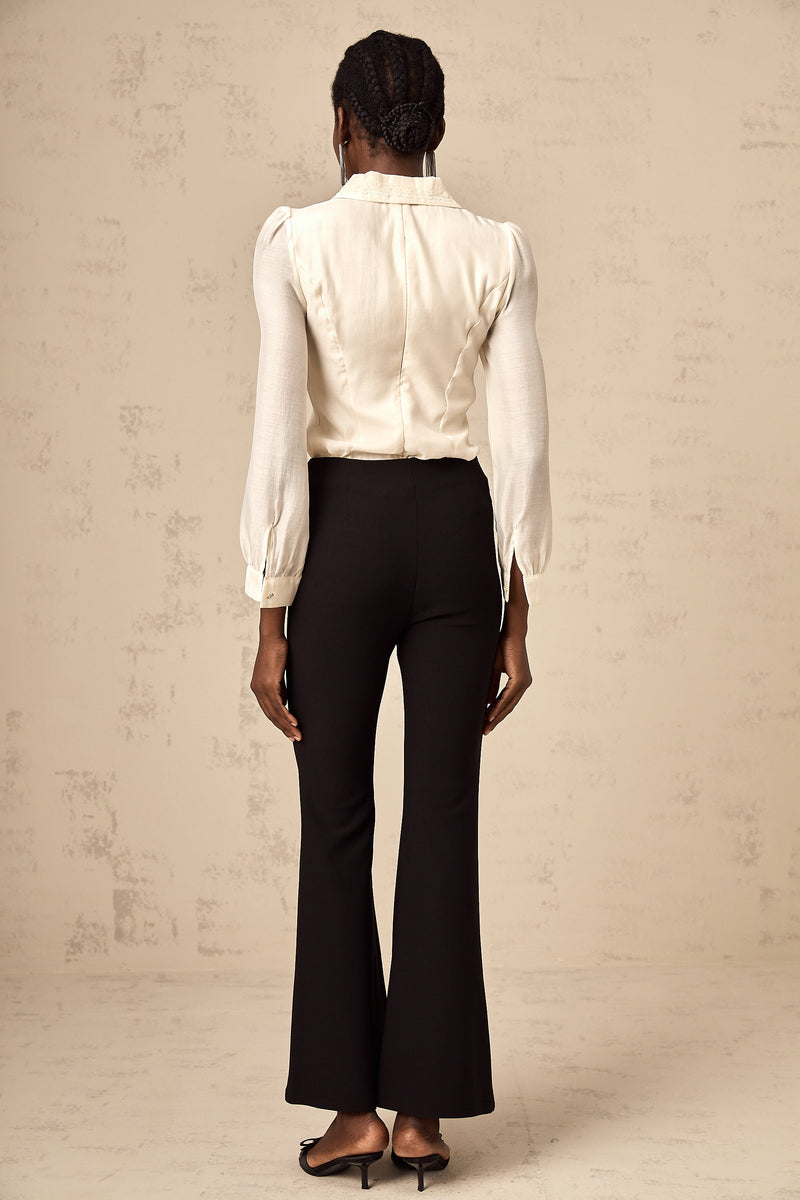 Gelsomina bow-embellished flared trousers