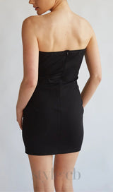 STRAPLESS BOW BODYCON MINI DRESS