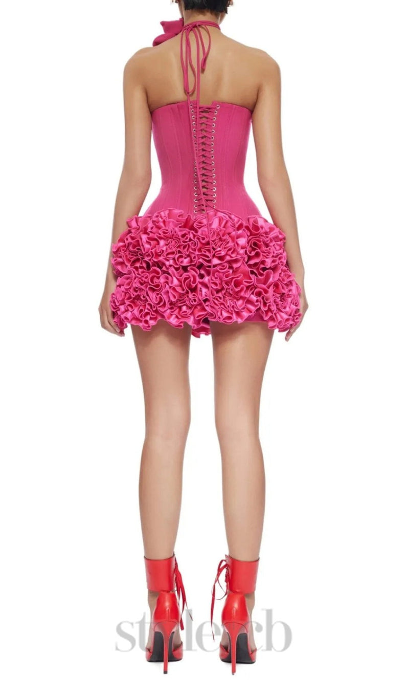 CLEGG PINK CORSET FLOWER TWO-PIECE SET