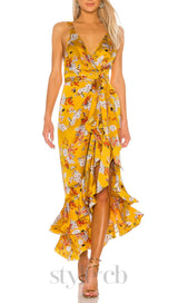 NARCISS MIDI DRESS IN YELLOW