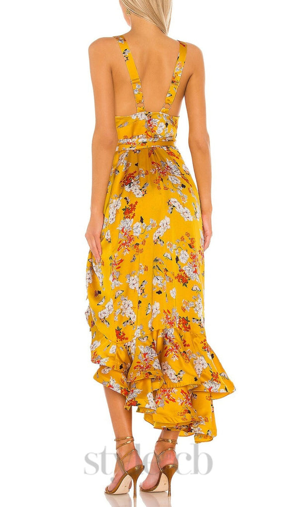 NARCISS MIDI DRESS IN YELLOW