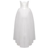 ODILE STRAPLESS GOWN IN WHITE