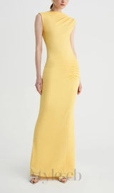 VEGA ROUCHED MIDI DRESS