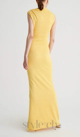 VEGA ROUCHED MIDI DRESS