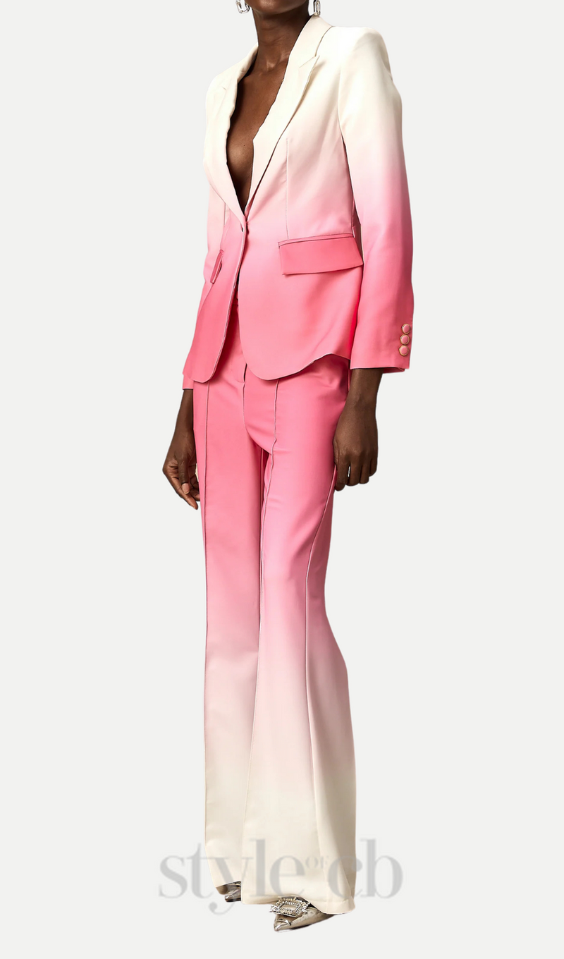 gradient blazer trousers matching set