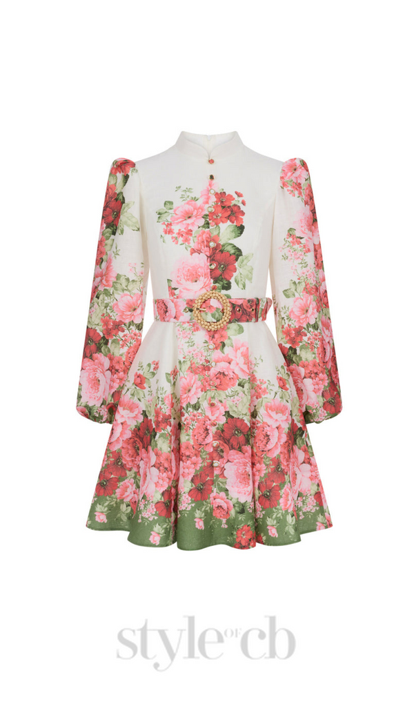 ISABELLA FLORAL PATTERN MINI DRESS