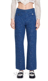 Palmira Tweed Trousers in blue