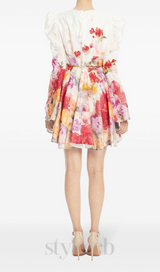 MADELINE MULTICOLOUR FLORAL-PRINT MINI DRESS