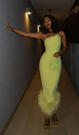 BANDAGE BACKLESS MAXI DRESS IN YELLOW Dresses styleofcb 