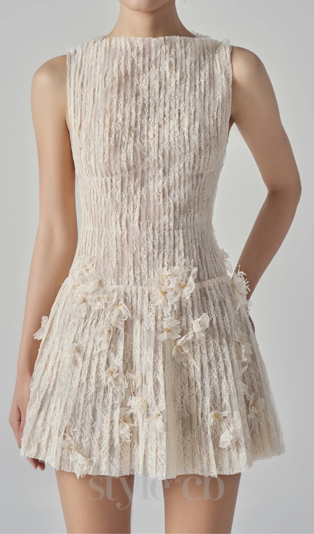 Flavia Floral Lace Mini Dress – styleofcb