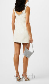 BOUCLE CUT OUT MINI DRESS