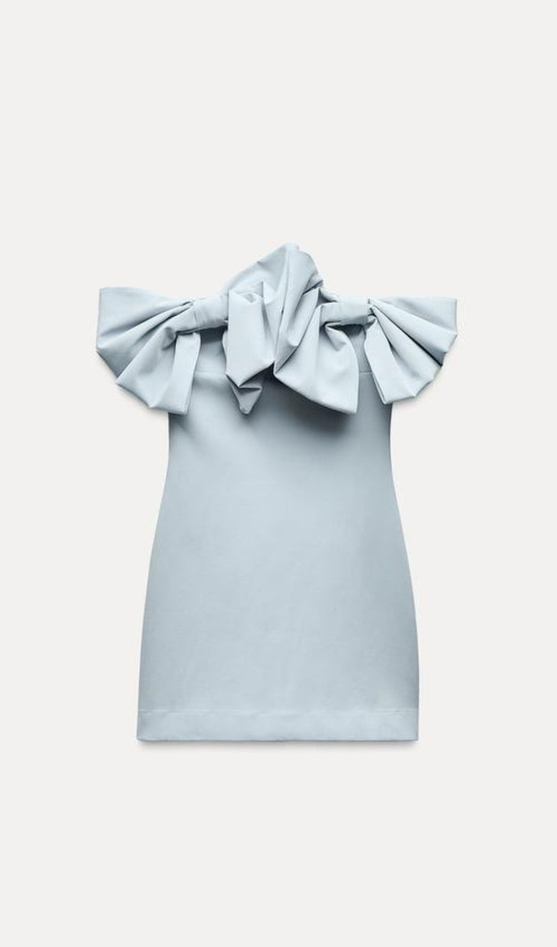 STRAPLESS BOW DRESS