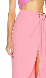 PINK FRESH SEQUINED MIDI DRESS