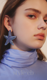 starfish diamond earrings