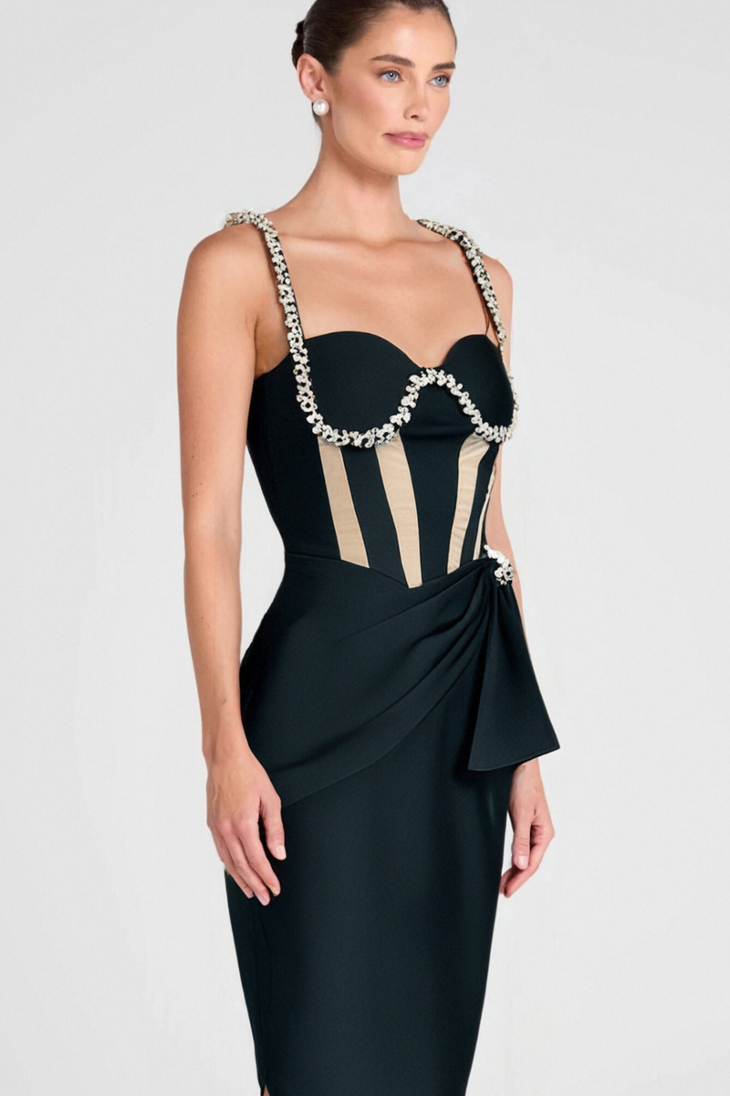 CRYSTAL MERMAID BANDAGE DRESS