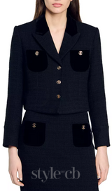 Vic Cropped Blazer in black