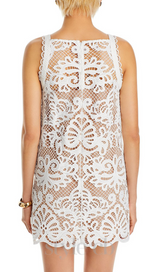 ODELETTE WHITE GUIPURE LACE MINI DRESS