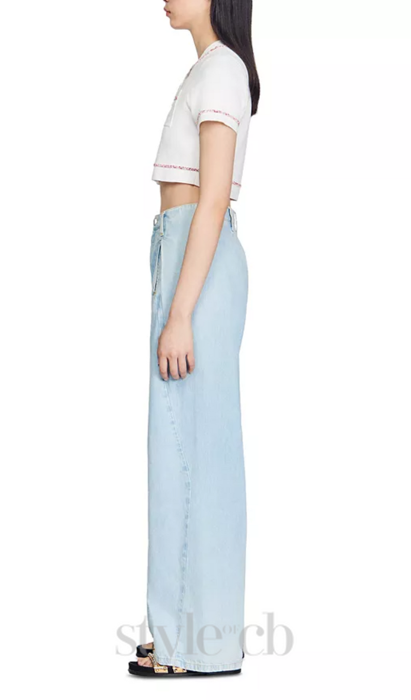 Elsa Cropped Cardigan in ecru