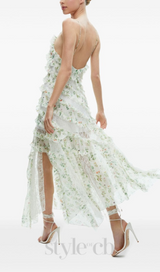 SONDRA MULTICOLOUR RUFFLED MAXI DRESS