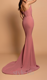 off-shoulder crystal embellished bodycon maxi dress in Iceberry Pink