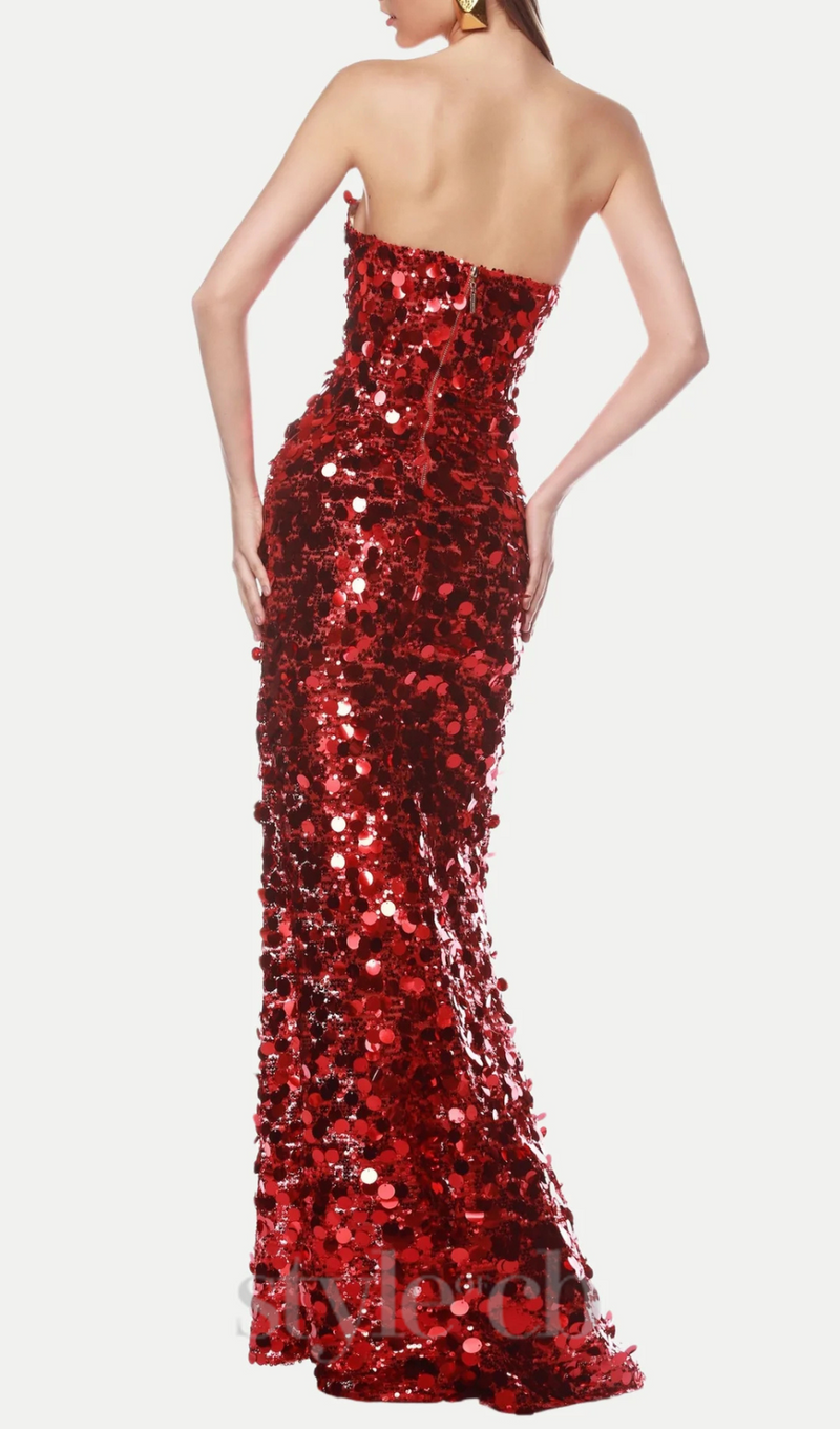 Shiva Strapless Sequin Maxi Dress