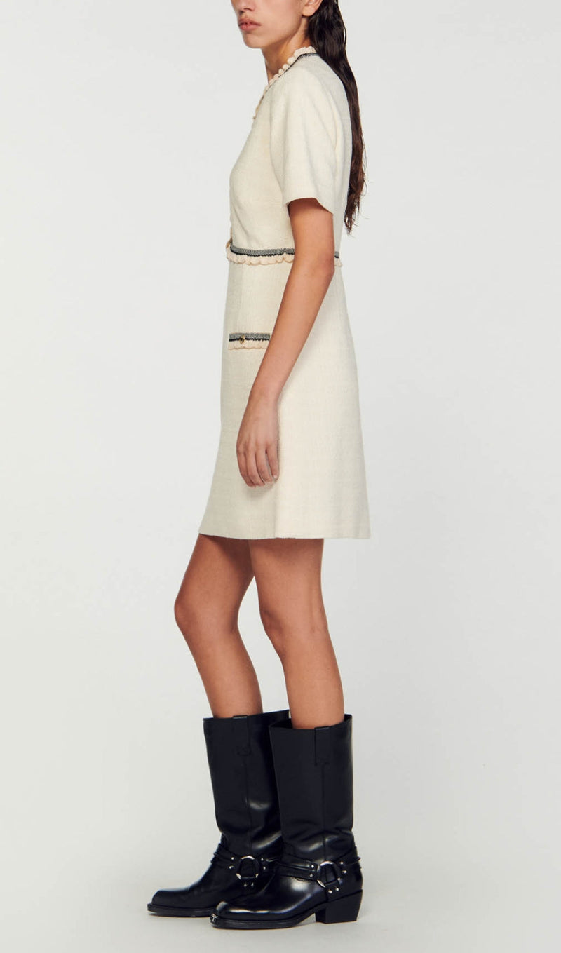 SHORT TWEED DRESS